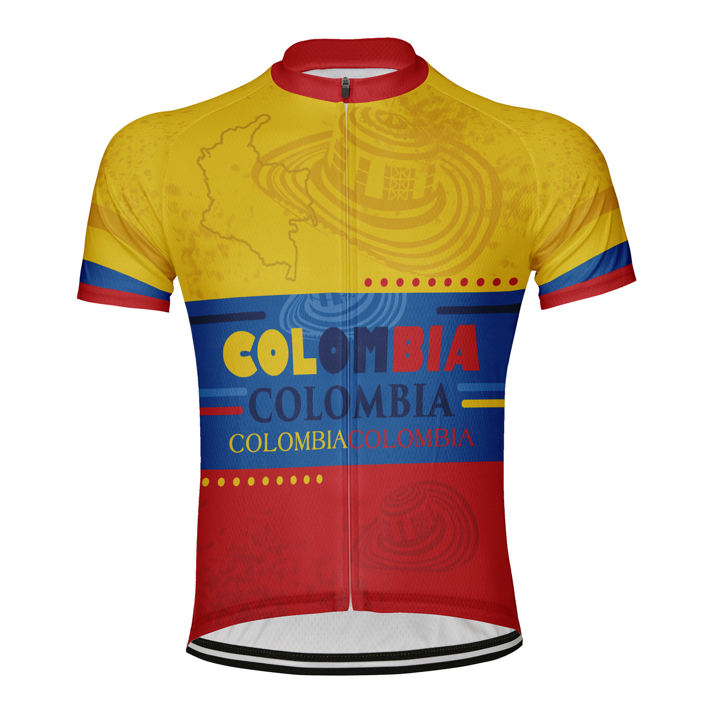 Customized Colombia Men's Cycling Jersey Short Sleeve