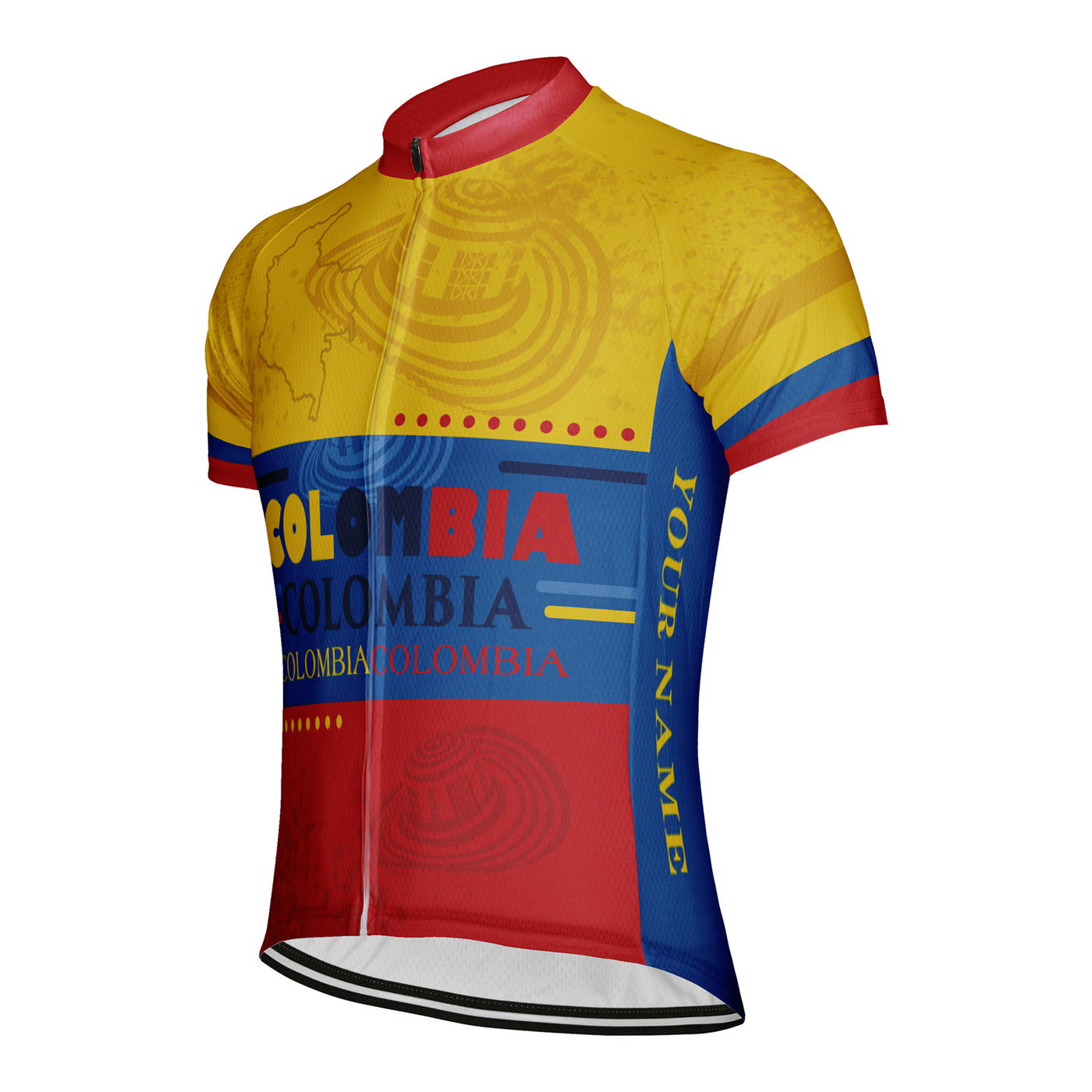 Customized Colombia Men's Cycling Jersey Short Sleeve