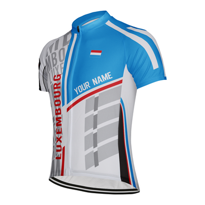 Customized Luxembourg Men's Cycling Jersey Short Sleeve