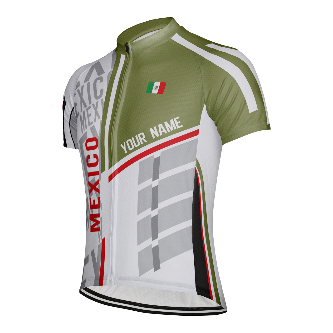 Customized Mexico Men's Cycling Jersey Short Sleeve