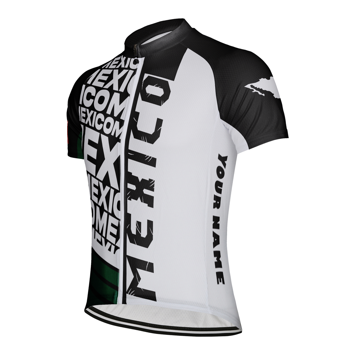 Customized Mexico Men's Cycling Jersey Short Sleeve