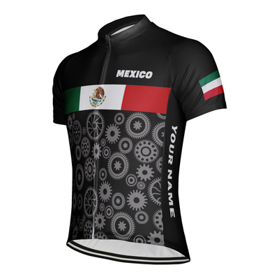 Customized Mexico Men's Cycling Jersey Short Sleeve