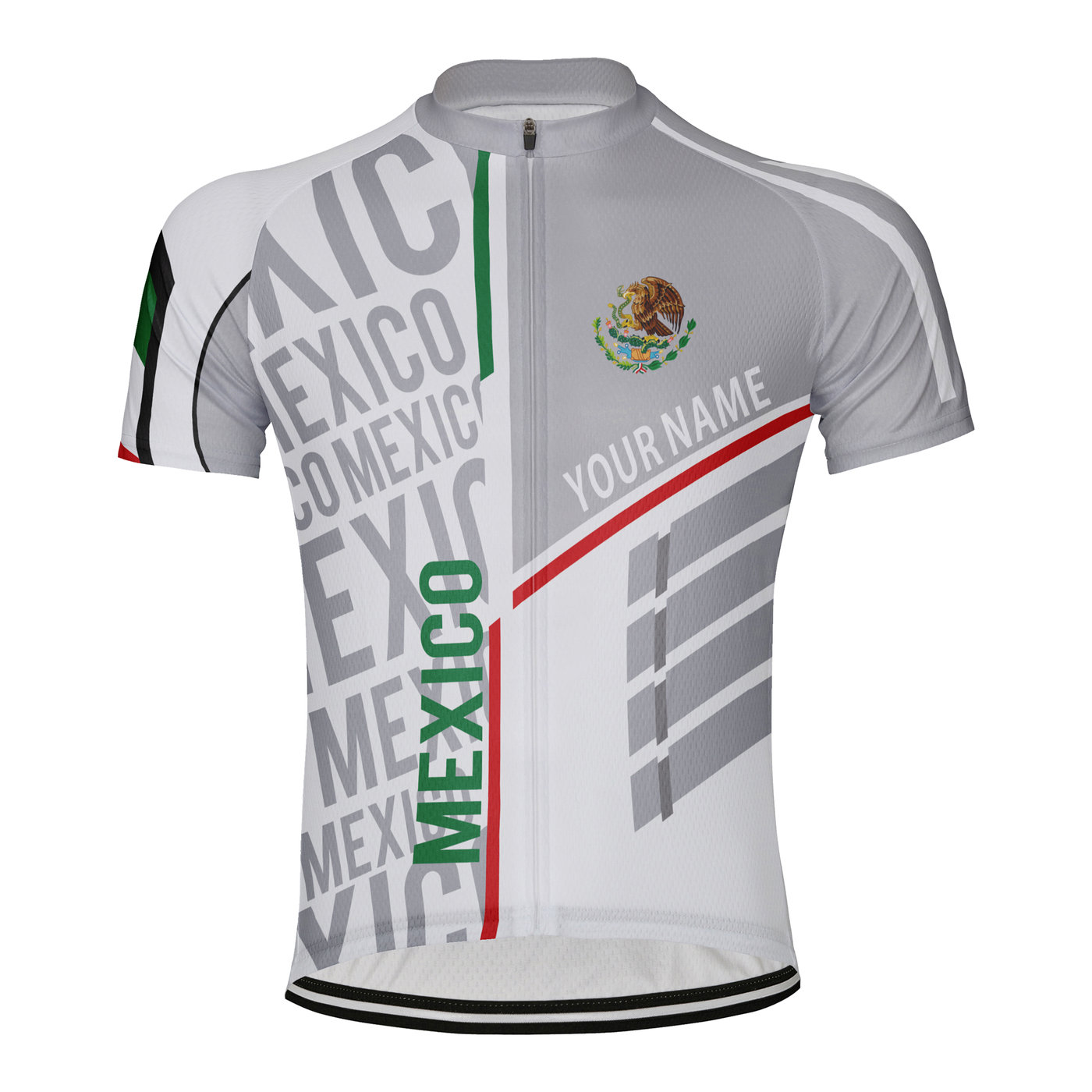 Customized Mexico Men's Cycling Jersey Short Sleeve