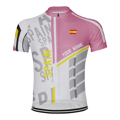Customized Spain Men's Cycling Jersey Short Sleeve