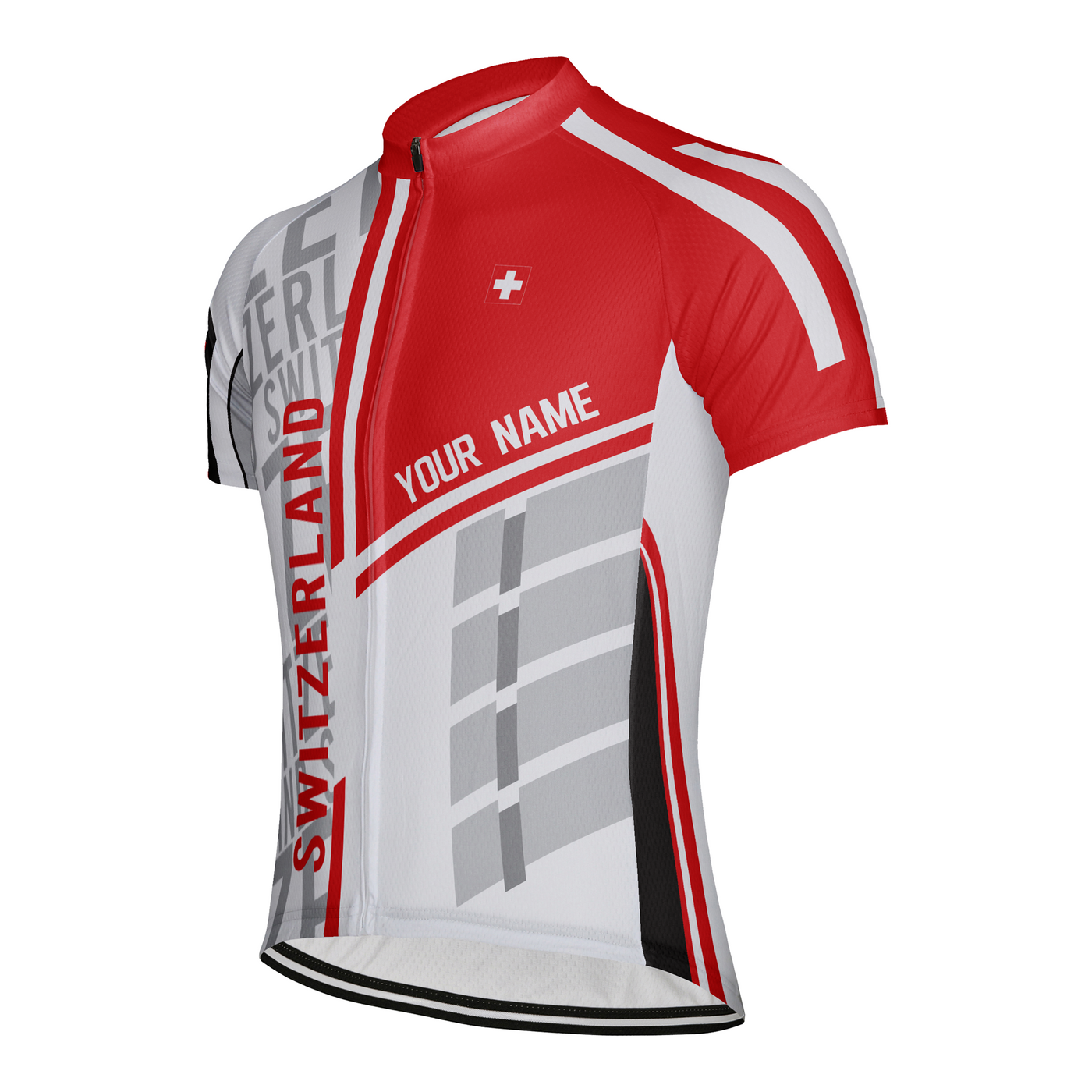 Customized Switzerland Men's Cycling Jersey Short Sleeve