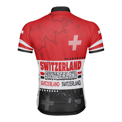 Customized Switzerland Men's Cycling Jersey Short Sleeve