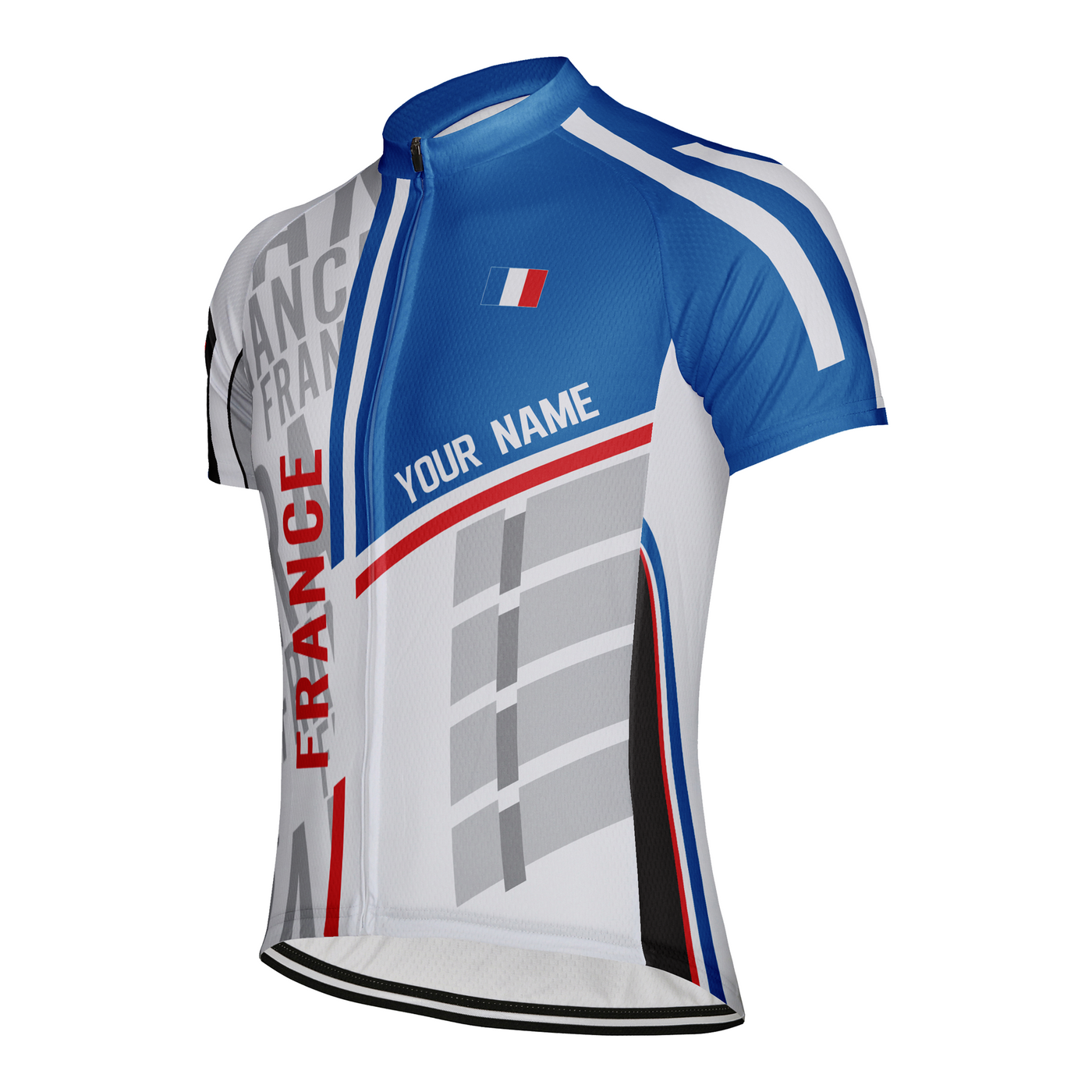 Customized France Men's Cycling Jersey Short Sleeve