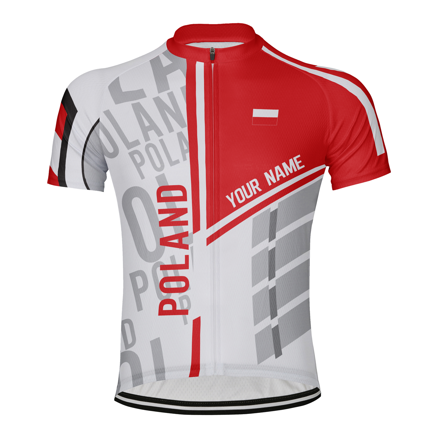 Customized Poland Men's Cycling Jersey Short Sleeve