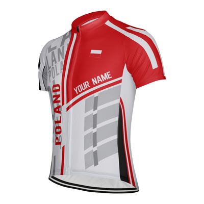 Customized Poland Men's Cycling Jersey Short Sleeve