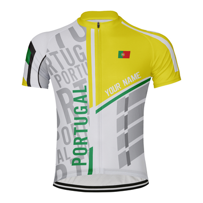 Customized Portugal Men's Cycling Jersey Short Sleeve