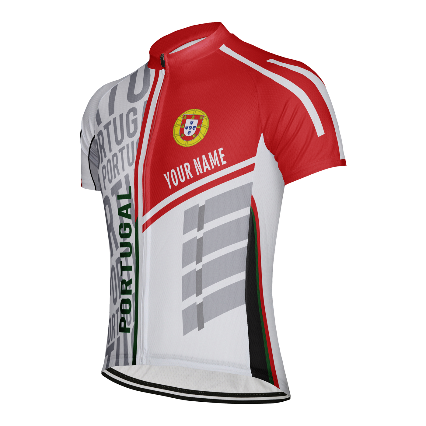 Customized Portugal Men's Cycling Jersey Short Sleeve