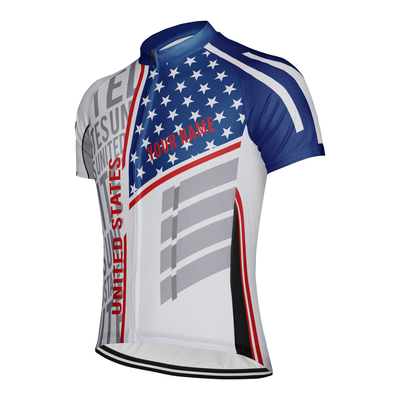 Customized United States Men's Cycling Jersey Short Sleeve