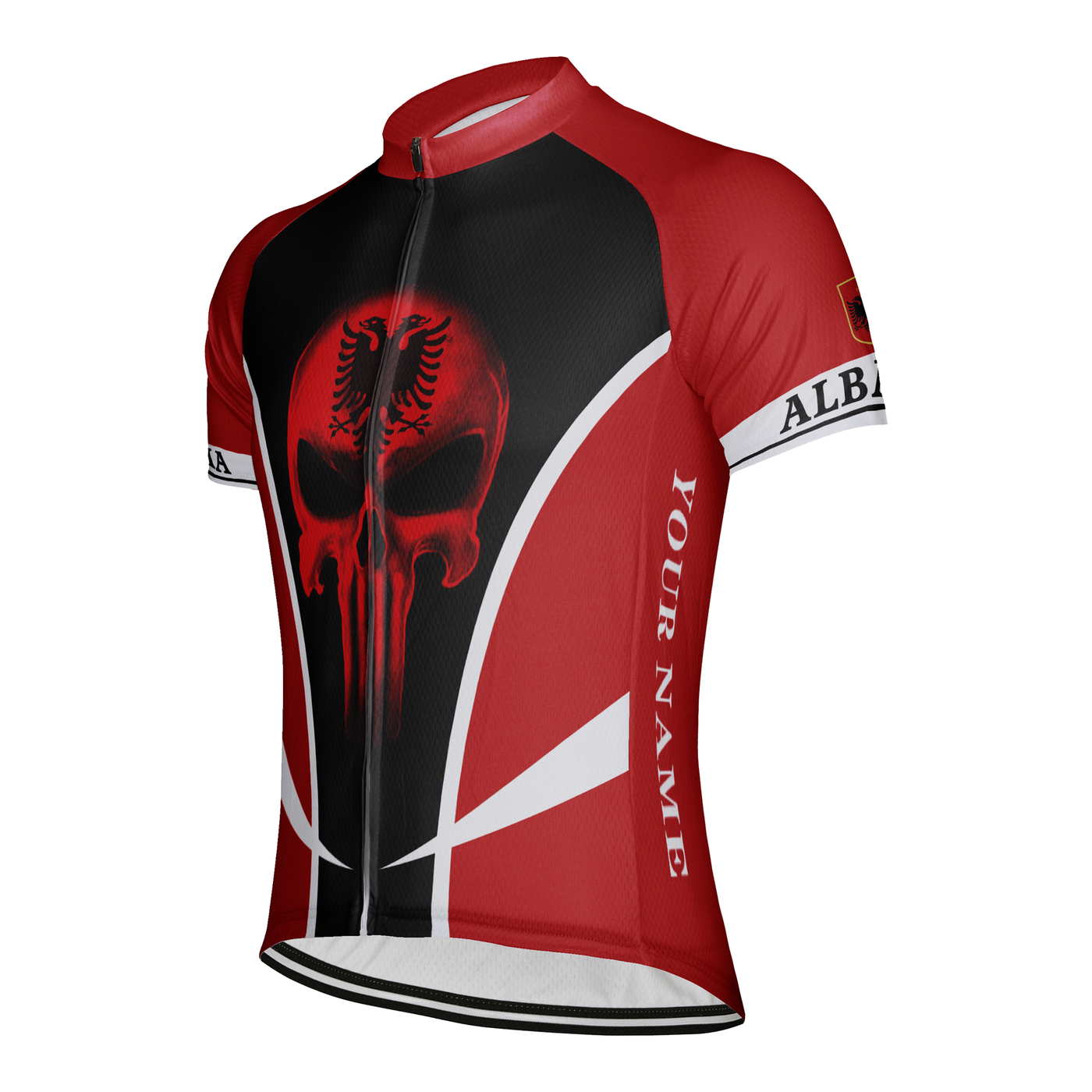Customized Albania Men's Cycling Jersey Short Sleeve