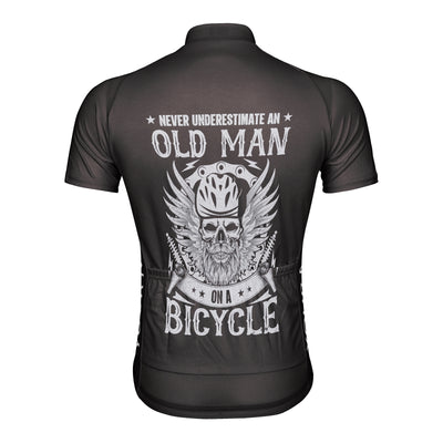 Customized Never Underestimate An Old Man Men's Cycling Jersey Short Sleeve
