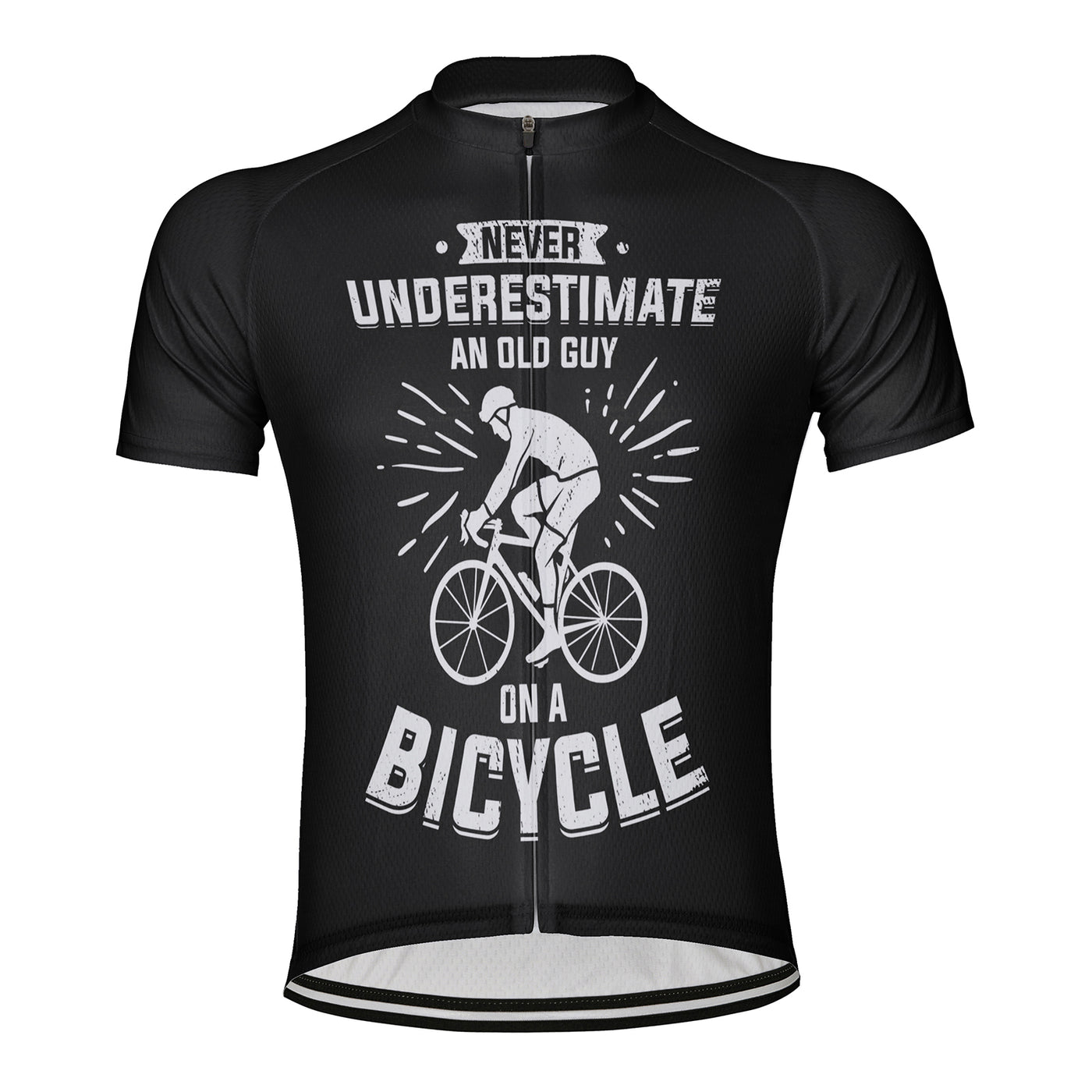 Customized Never Underestimate An Old Man Men's Cycling Jersey Short Sleeve