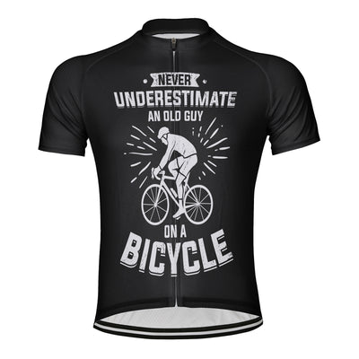 Customized Never Underestimate An Old Man Men's Cycling Jersey Short Sleeve
