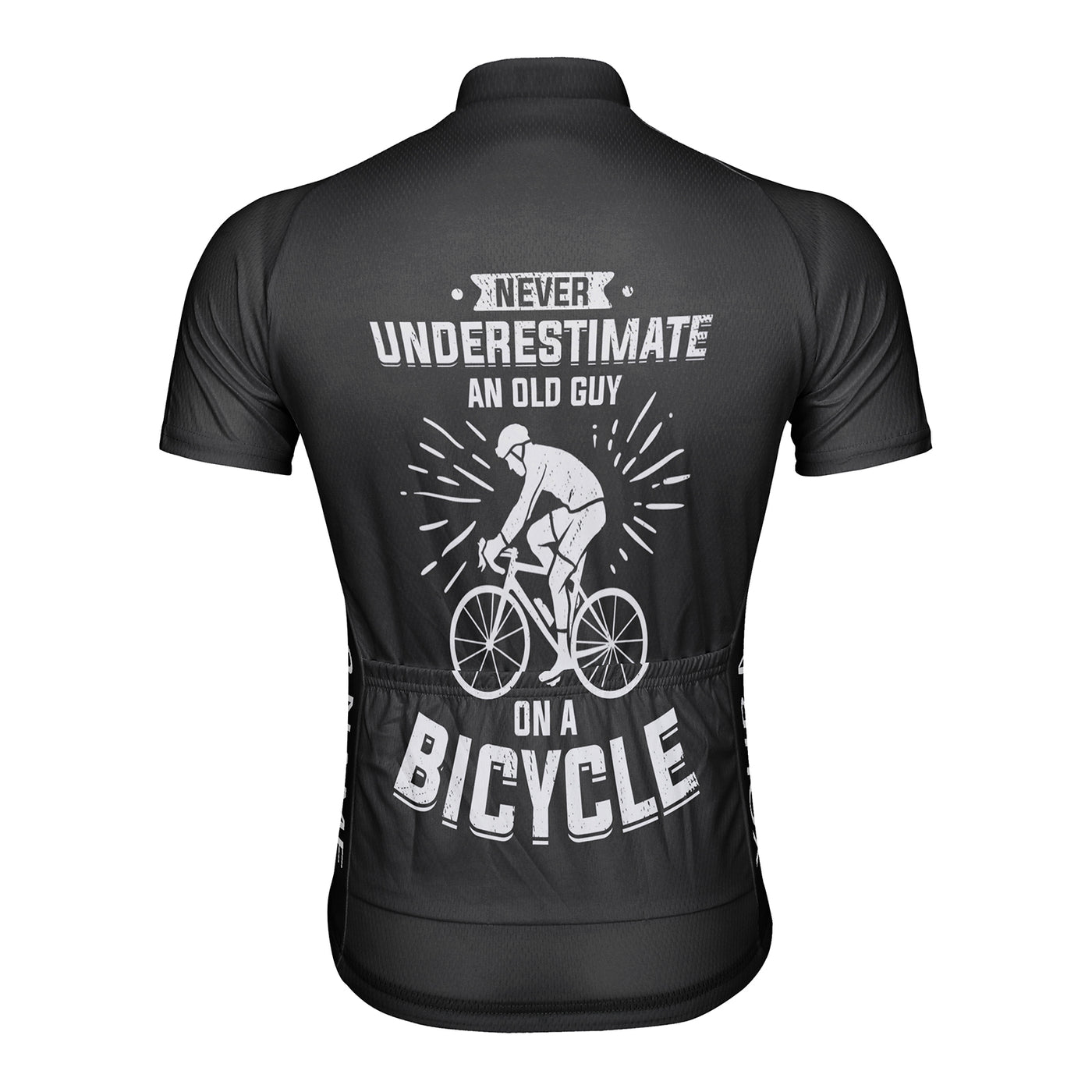Customized Never Underestimate An Old Man Men's Cycling Jersey Short Sleeve