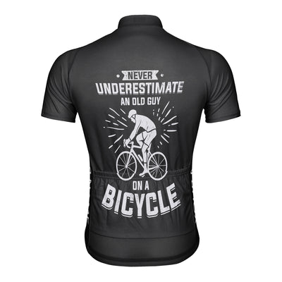 Customized Never Underestimate An Old Man Men's Cycling Jersey Short Sleeve