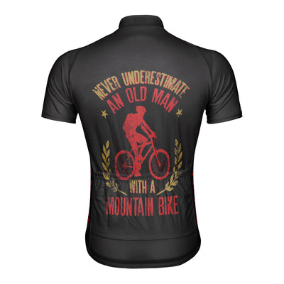 Customized Never Underestimate An Old Man Men's Cycling Jersey Short Sleeve
