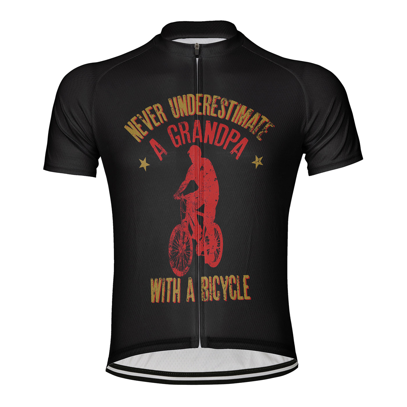 Customized Never Underestimate An Old Man Men's Cycling Jersey Short Sleeve