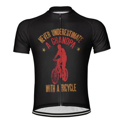 Customized Never Underestimate An Old Man Men's Cycling Jersey Short Sleeve