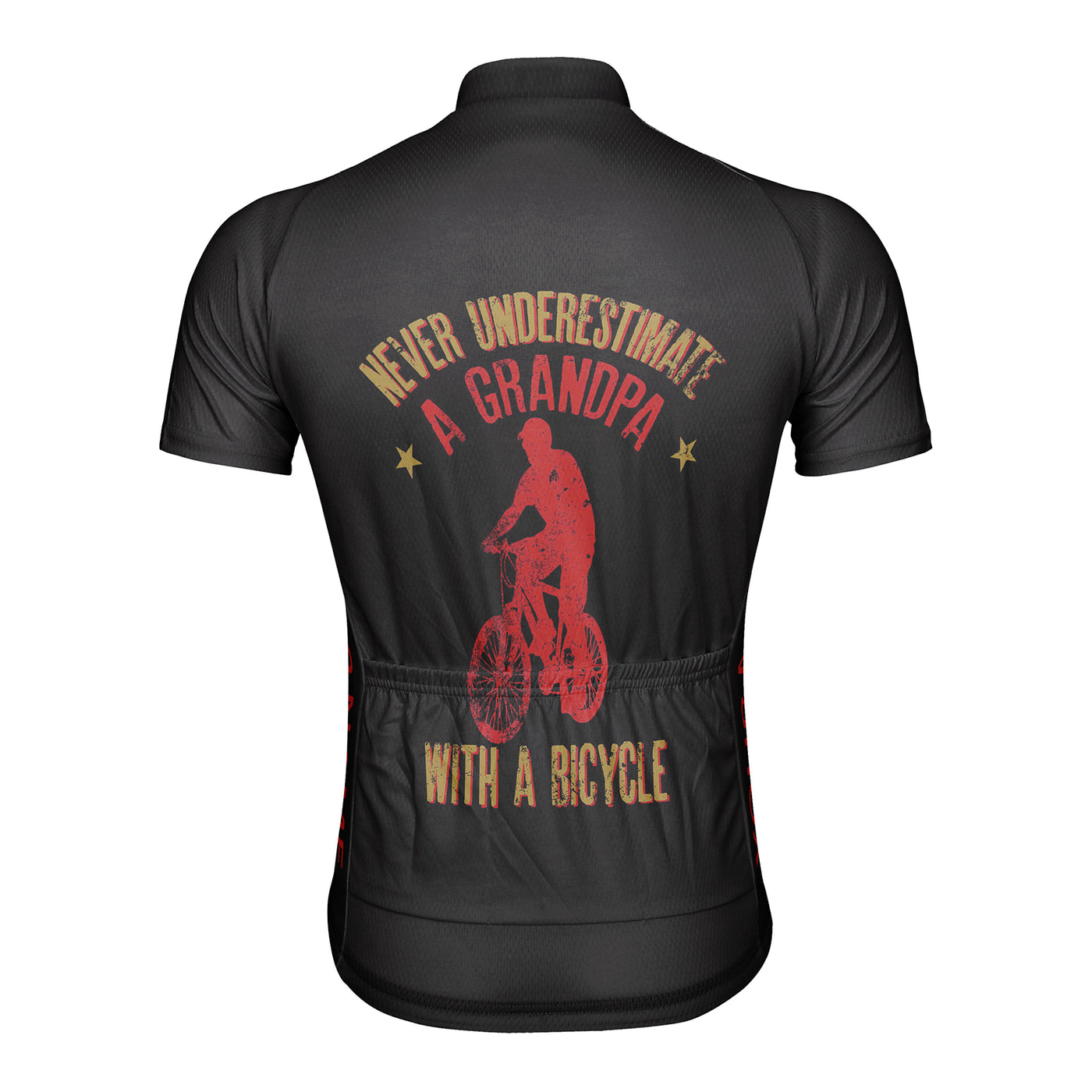 Customized Never Underestimate An Old Man Men's Cycling Jersey Short Sleeve