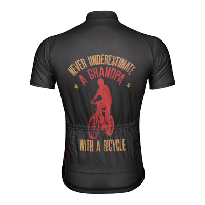 Customized Never Underestimate An Old Man Men's Cycling Jersey Short Sleeve