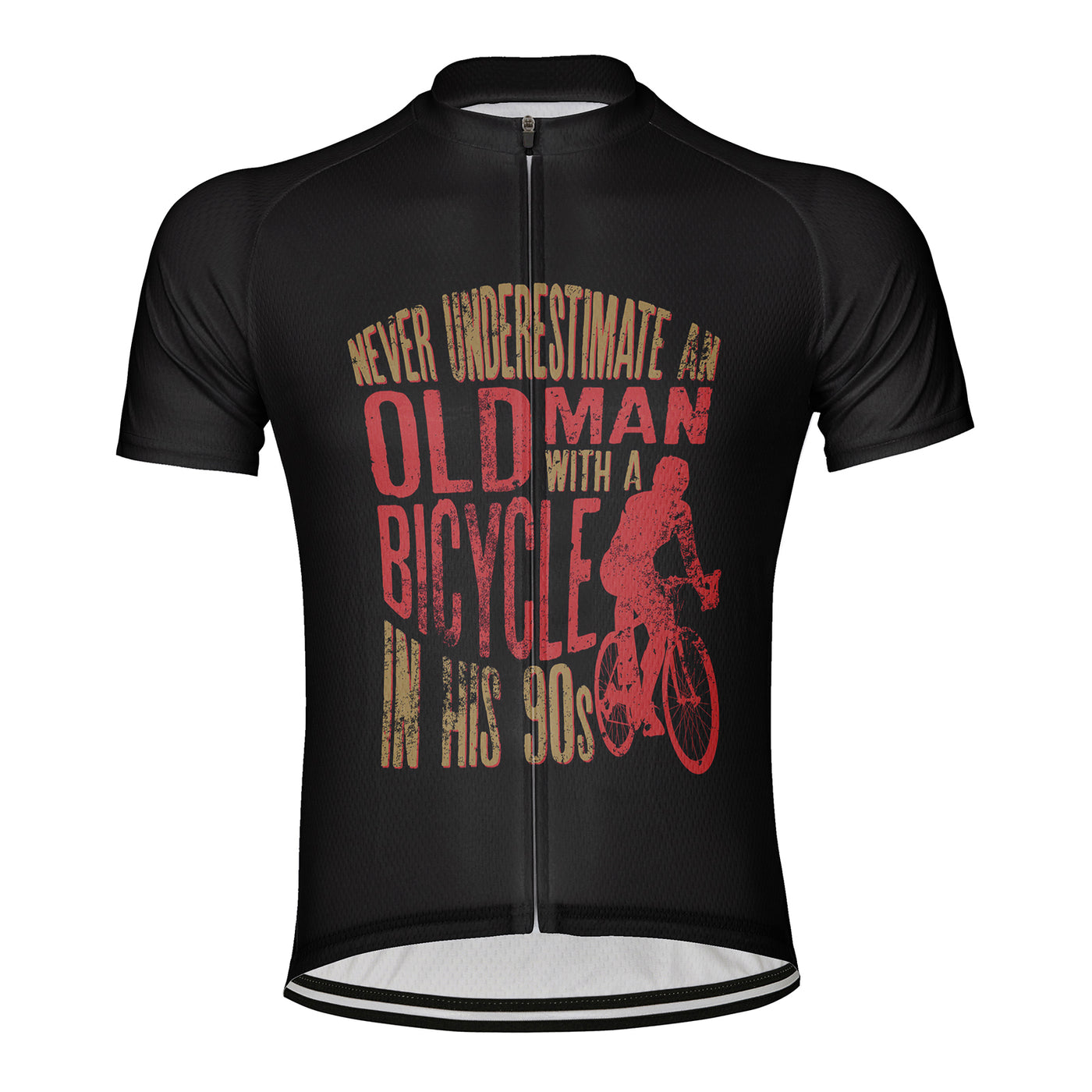Customized Never Underestimate An Old Man Men's Cycling Jersey Short Sleeve
