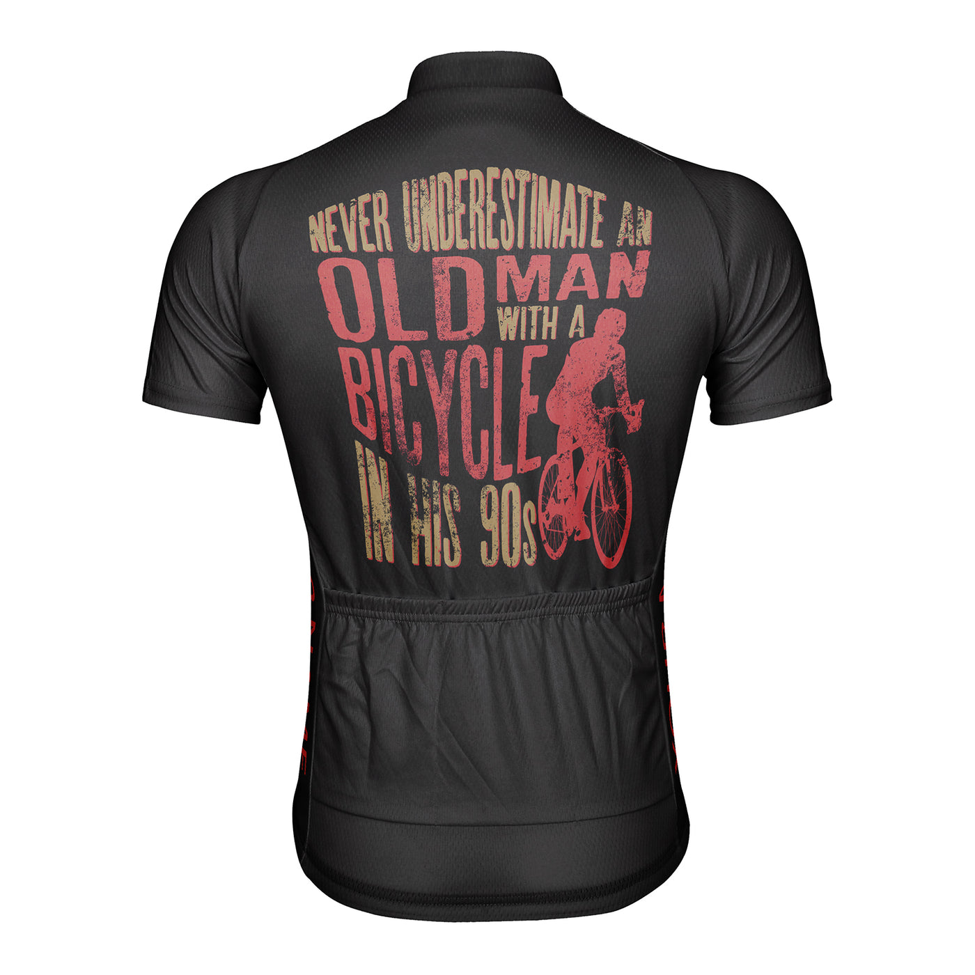 Customized Never Underestimate An Old Man Men's Cycling Jersey Short Sleeve