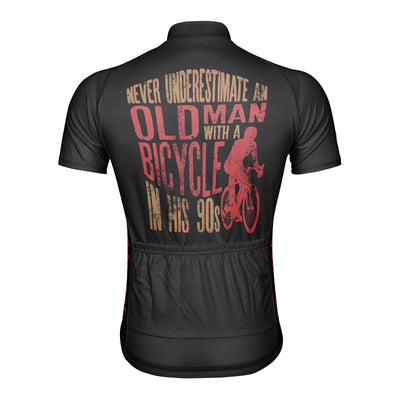 Customized Never Underestimate An Old Man Men's Cycling Jersey Short Sleeve