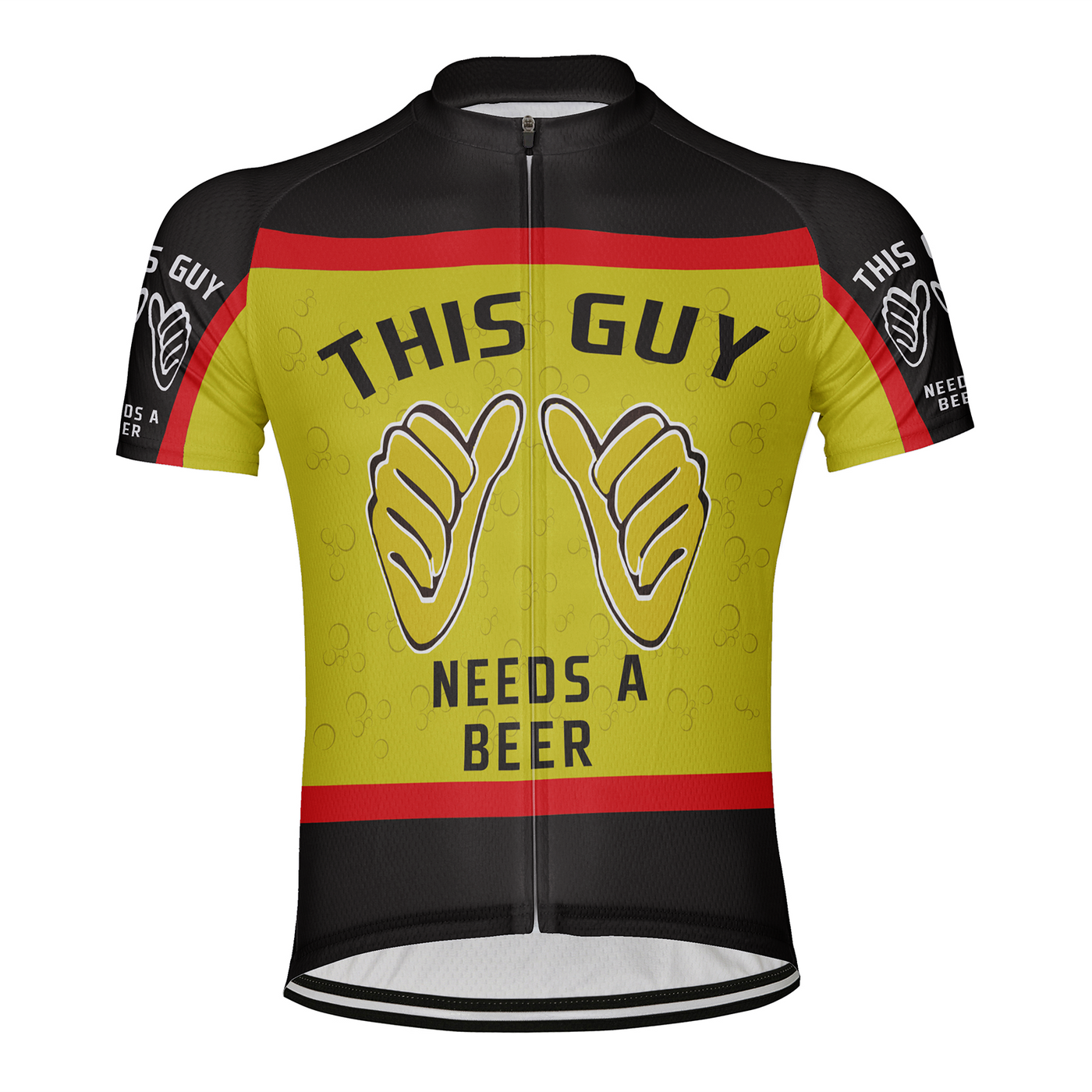 Customized This Guy Needs A Beer Men's Cycling Jersey Short Sleeve