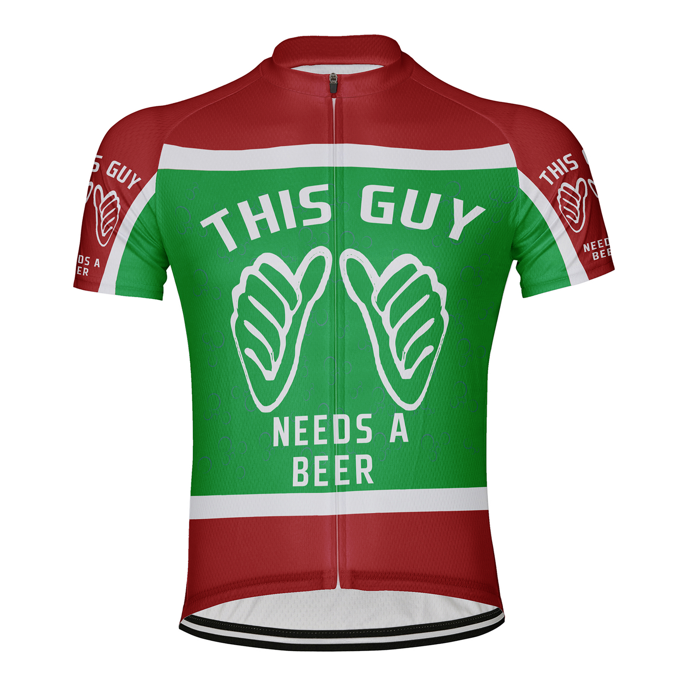 Customized This Guy Needs A Beer Men's Cycling Jersey Short Sleeve