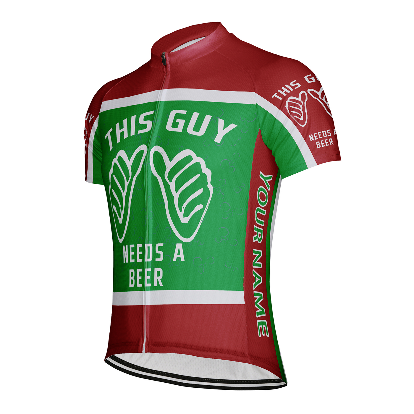 Customized This Guy Needs A Beer Men's Cycling Jersey Short Sleeve
