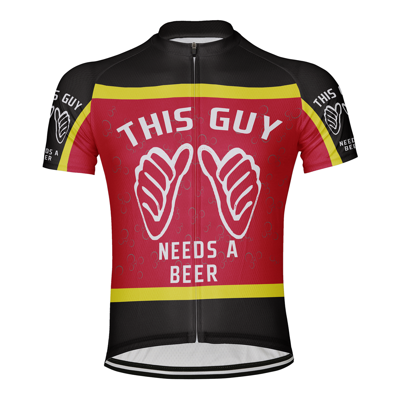 Customized This Guy Needs A Beer Men's Cycling Jersey Short Sleeve