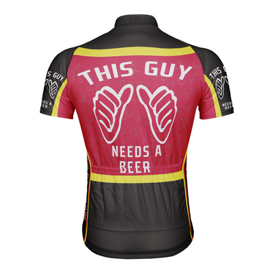 Customized This Guy Needs A Beer Men's Cycling Jersey Short Sleeve