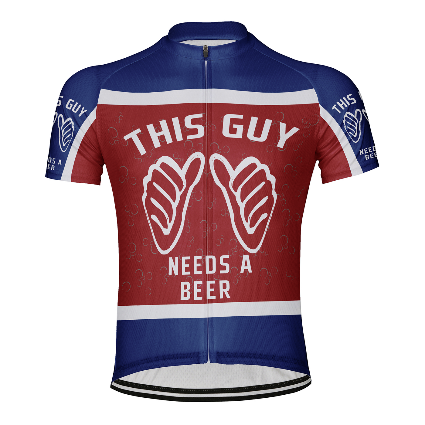 Customized This Guy Needs A Beer Men's Cycling Jersey Short Sleeve