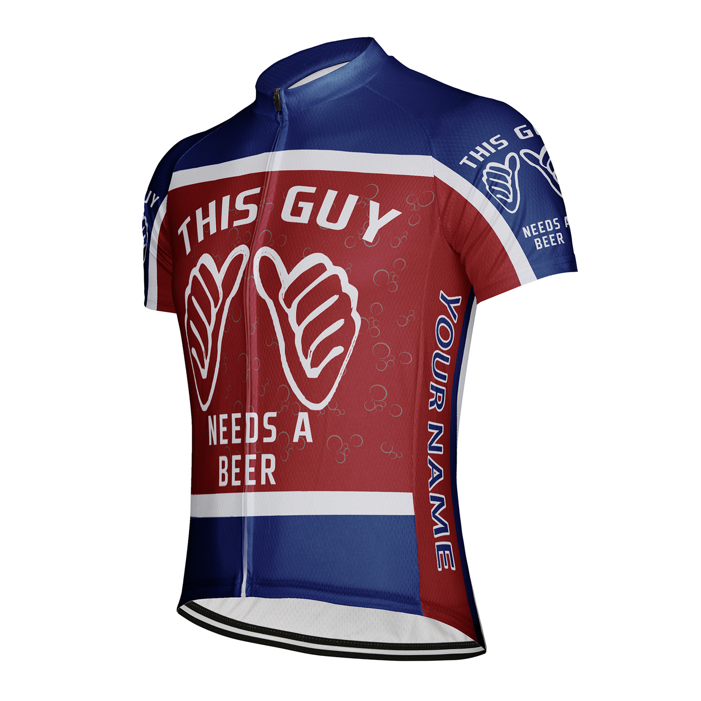 Customized This Guy Needs A Beer Men's Cycling Jersey Short Sleeve