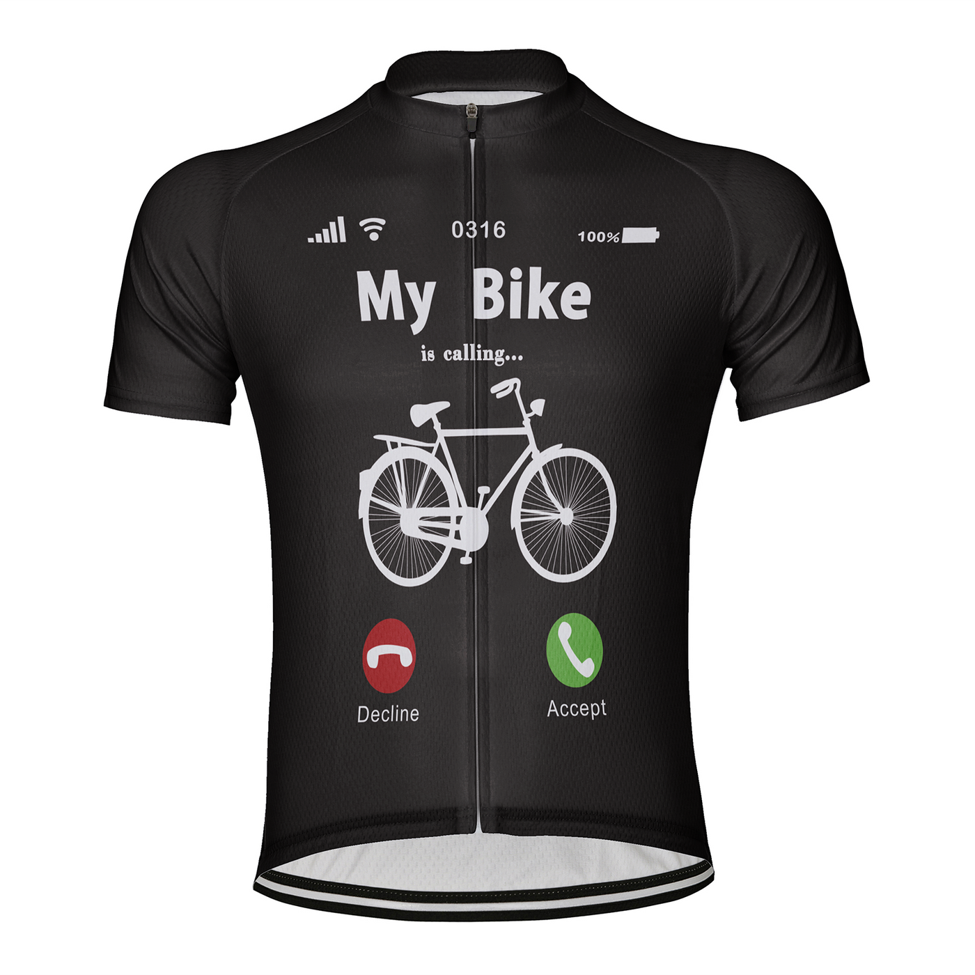 Customized My Bike Is Calling Men's Cycling Jersey Short Sleeve