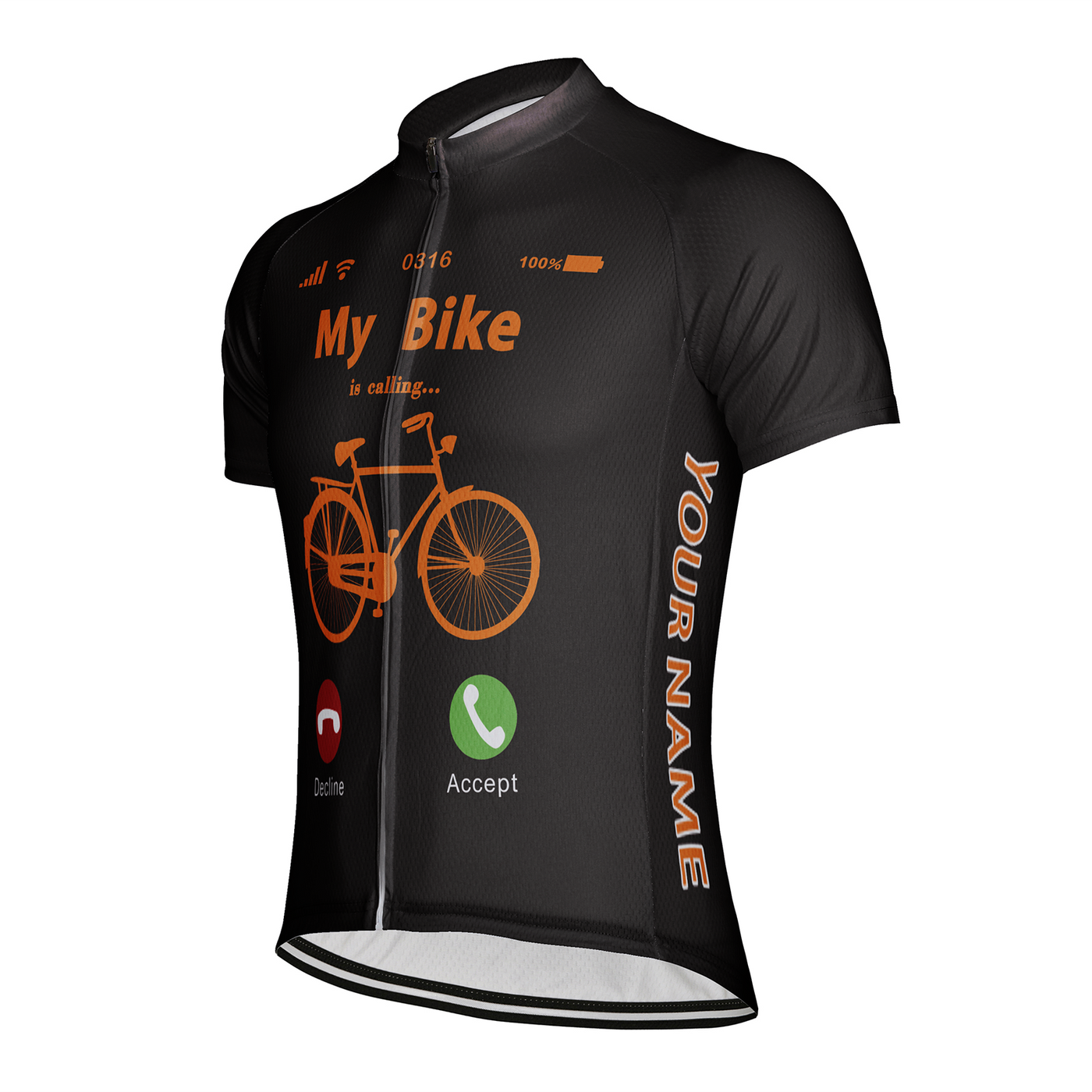 Customized My Bike Is Calling Men's Cycling Jersey Short Sleeve