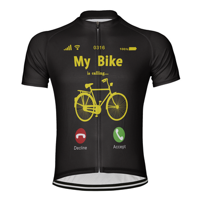 Customized My Bike Is Calling Men's Cycling Jersey Short Sleeve