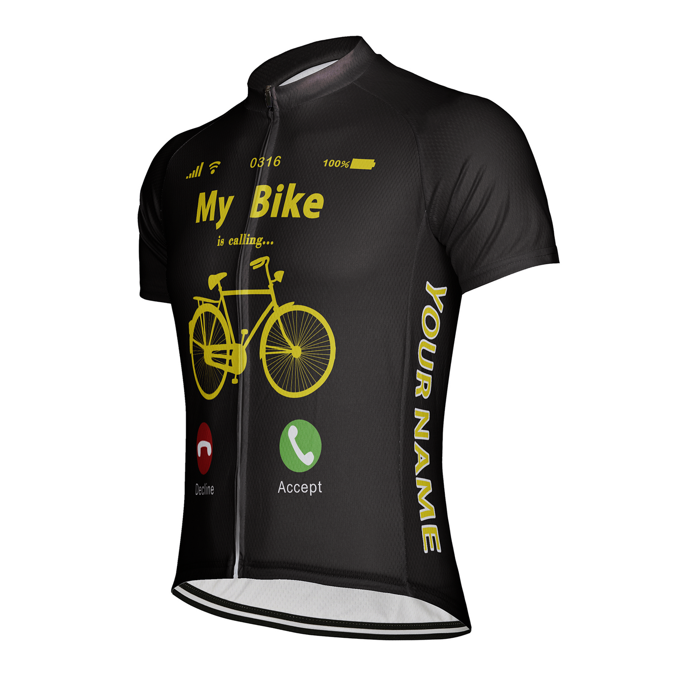Customized My Bike Is Calling Men's Cycling Jersey Short Sleeve