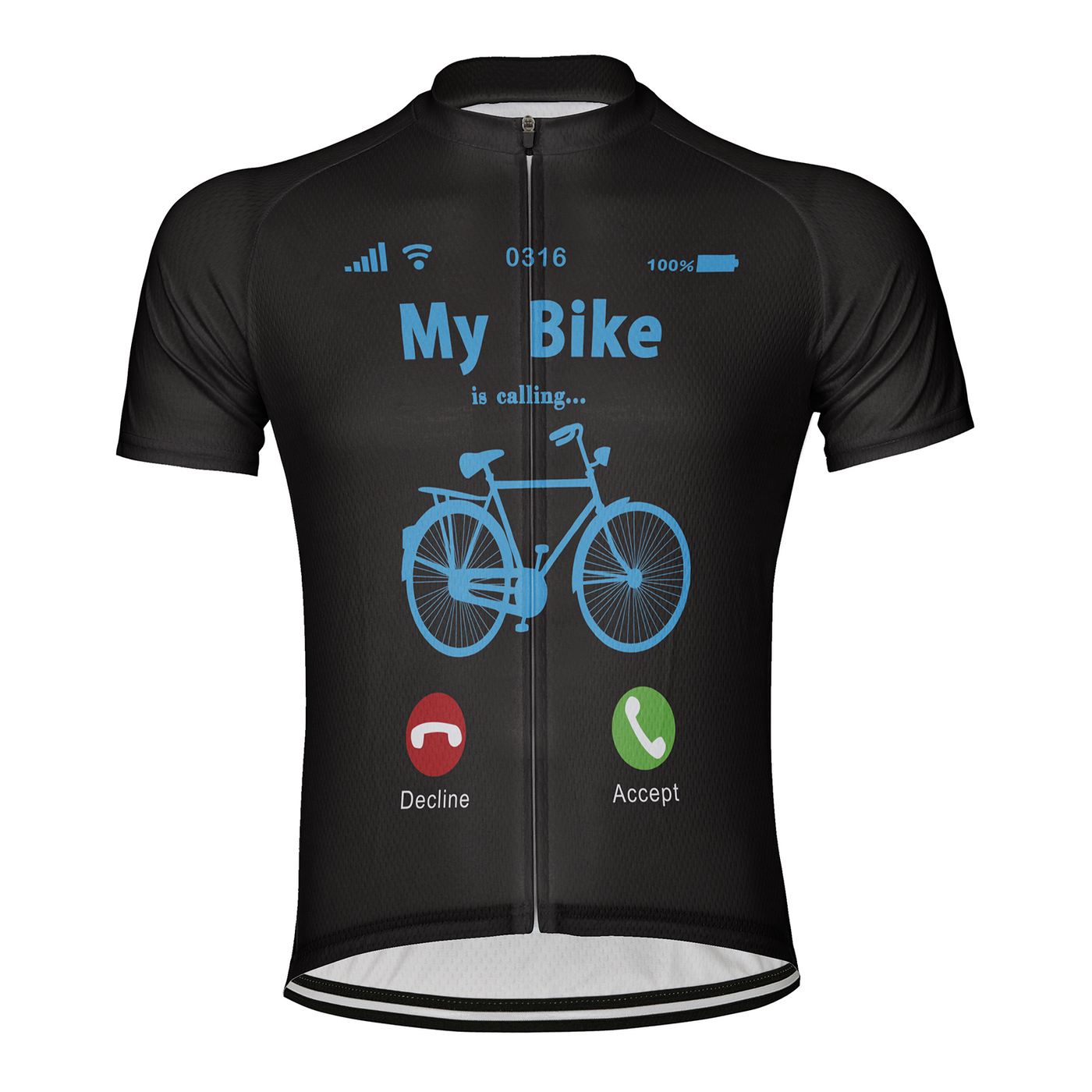 Customized My Bike Is Calling Men's Cycling Jersey Short Sleeve