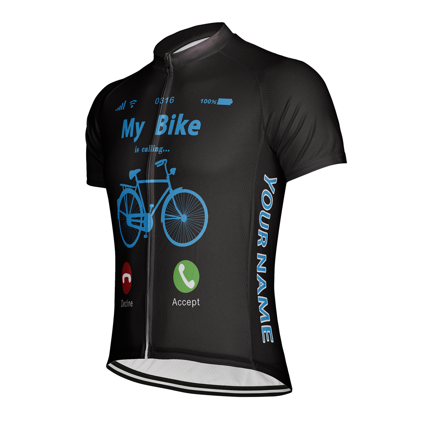 Customized My Bike Is Calling Men's Cycling Jersey Short Sleeve