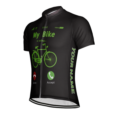 Customized My Bike Is Calling Men's Cycling Jersey Short Sleeve