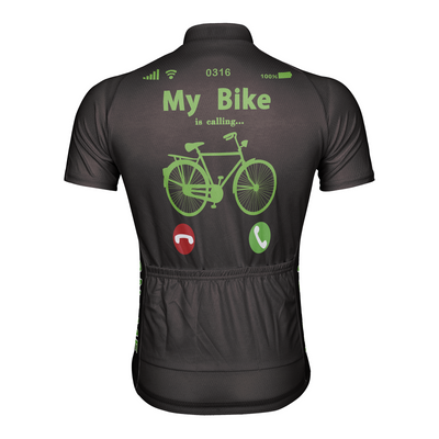 Customized My Bike Is Calling Men's Cycling Jersey Short Sleeve