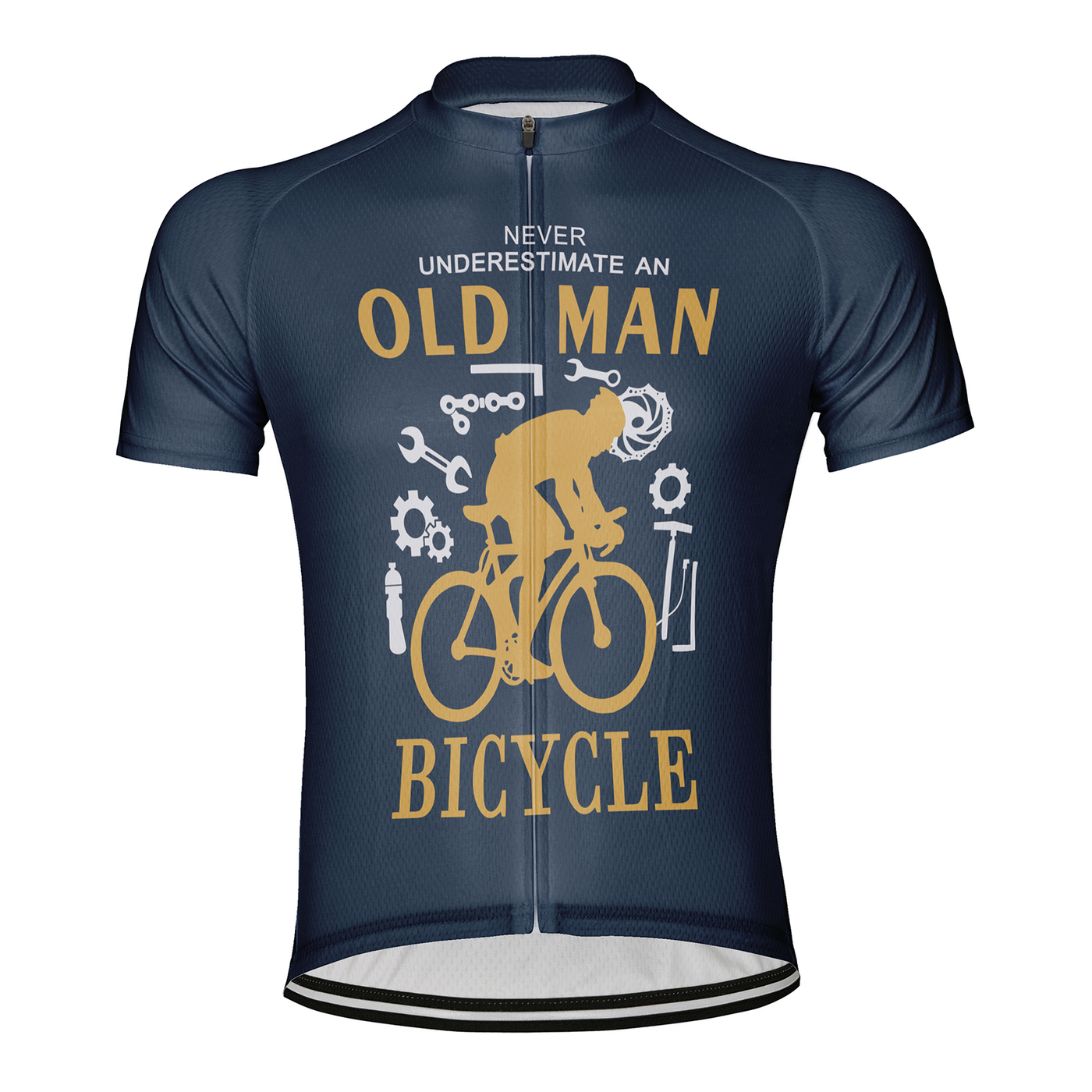 Customized Never Understimate An Old Man Men's Cycling Jersey Short Sleeve