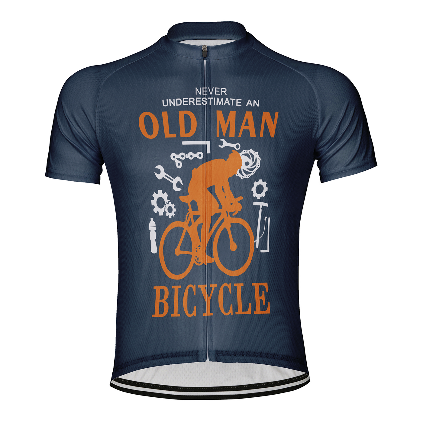 Customized Never Understimate An Old Man Men's Cycling Jersey Short Sleeve