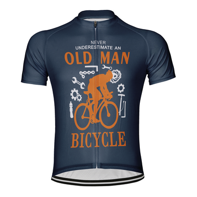 Customized Never Understimate An Old Man Men's Cycling Jersey Short Sleeve