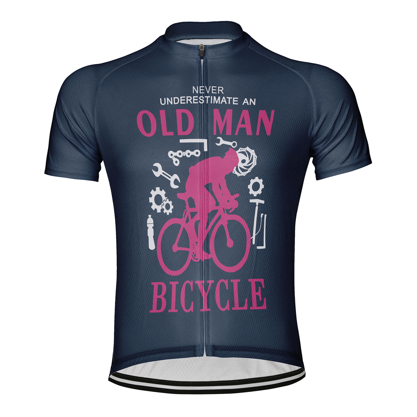 Customized Never Understimate An Old Man Men's Cycling Jersey Short Sleeve