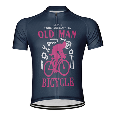Customized Never Understimate An Old Man Men's Cycling Jersey Short Sleeve